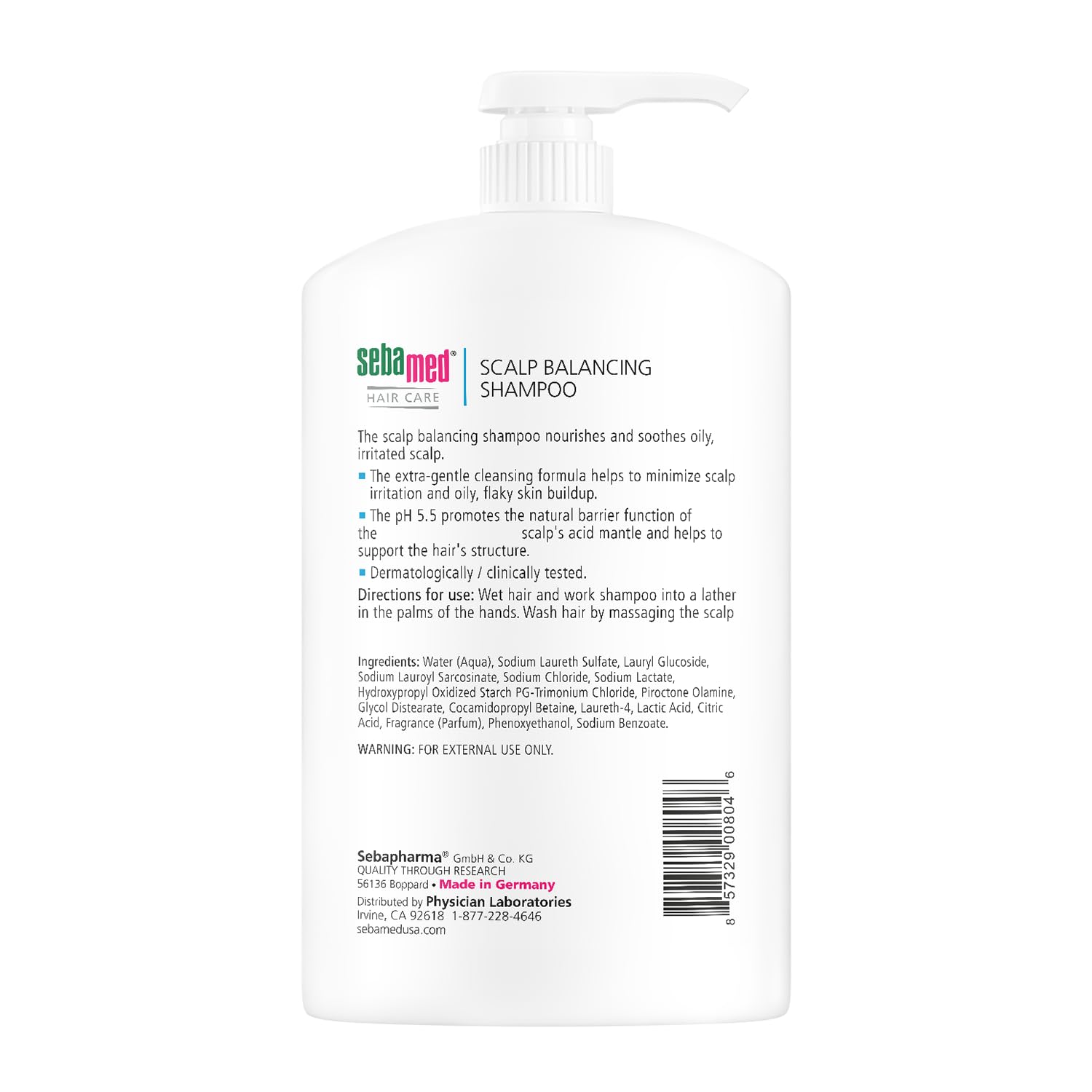 SEBAMED Scalp Balancing Shampoo foamy lather delivers gentle cleansing.