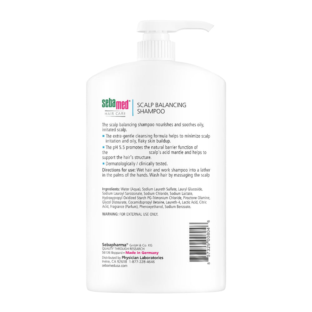 SEBAMED Scalp Balancing Shampoo foamy lather delivers gentle cleansing.