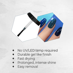 Seche Vive gel-like finish on nails offers durable shine and protection.