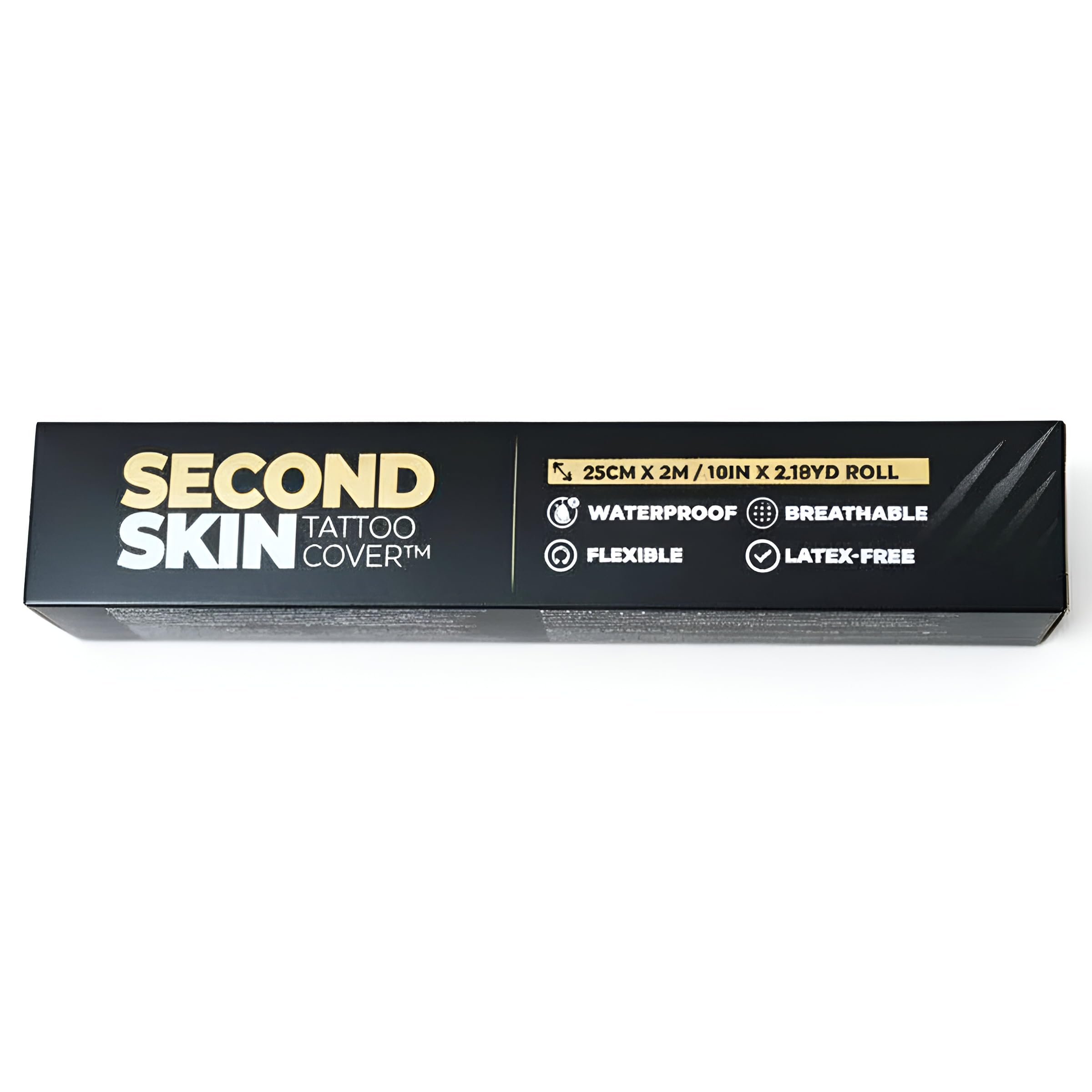 Second Skin Tattoo Cover demonstrates easy-to-apply clear film for daily tattoo protection.