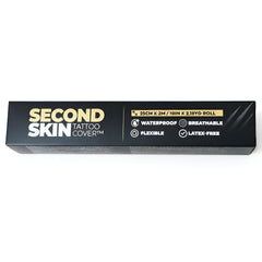 Second Skin Tattoo Cover demonstrates easy-to-apply clear film for daily tattoo protection.