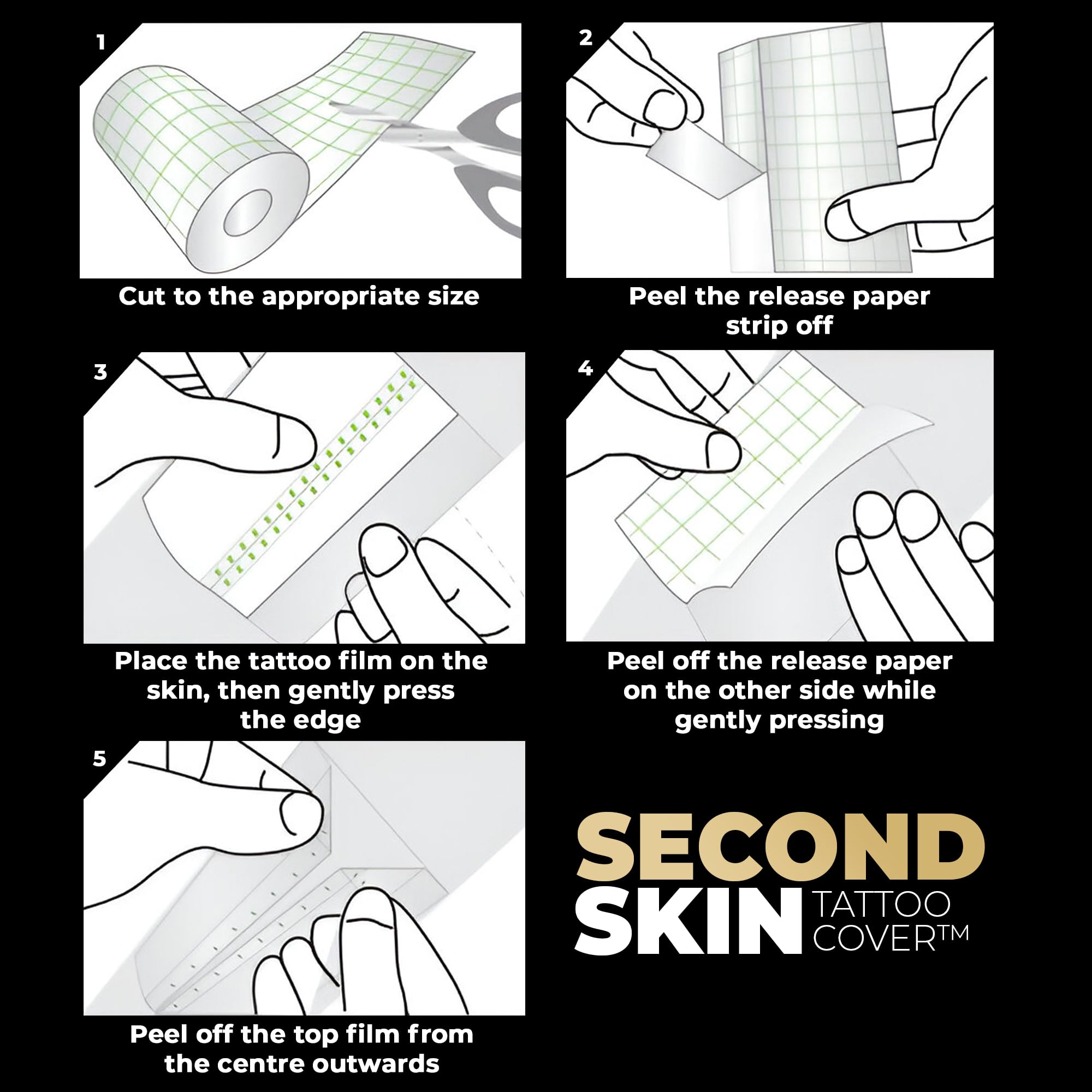 Second Skin Tattoo Cover matte finish reduces fabric sticking for comfortable wear.