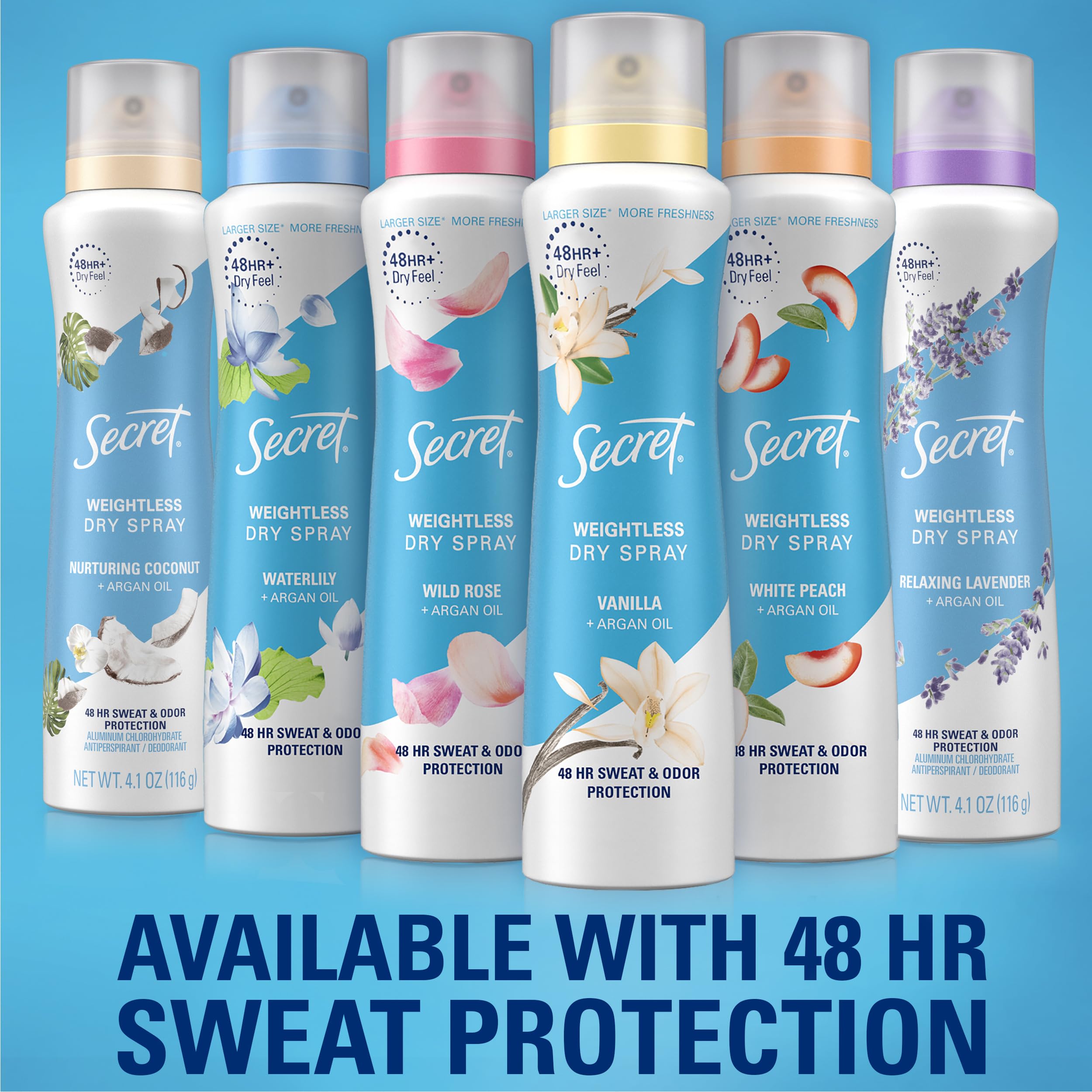 Secret Dry Spray 48 hour protection for all-day odor control