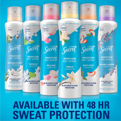 Secret Dry Spray 48 hour protection for all-day odor control