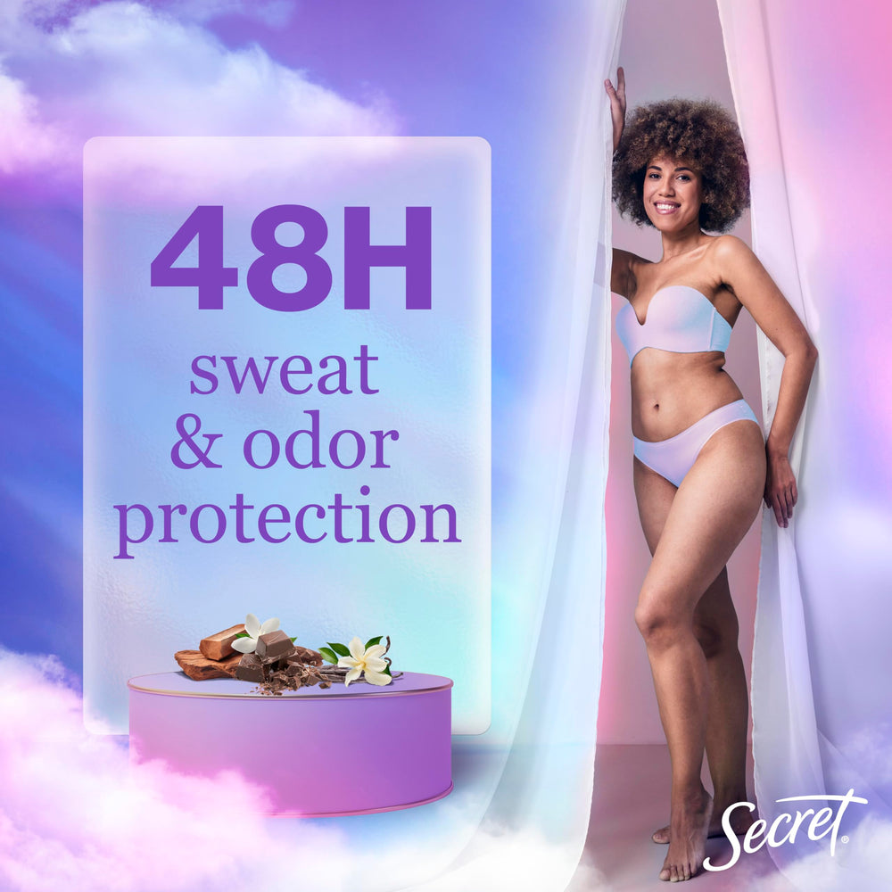Secret Dry Spray in-hand application demonstrating quick, even coverage.
