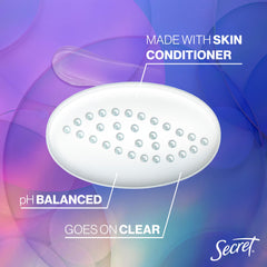 Secret Fresh minerals icon showing pH balancing for skin.