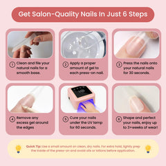 Secret Nails GLUI clean removal enables quick changes without damage.