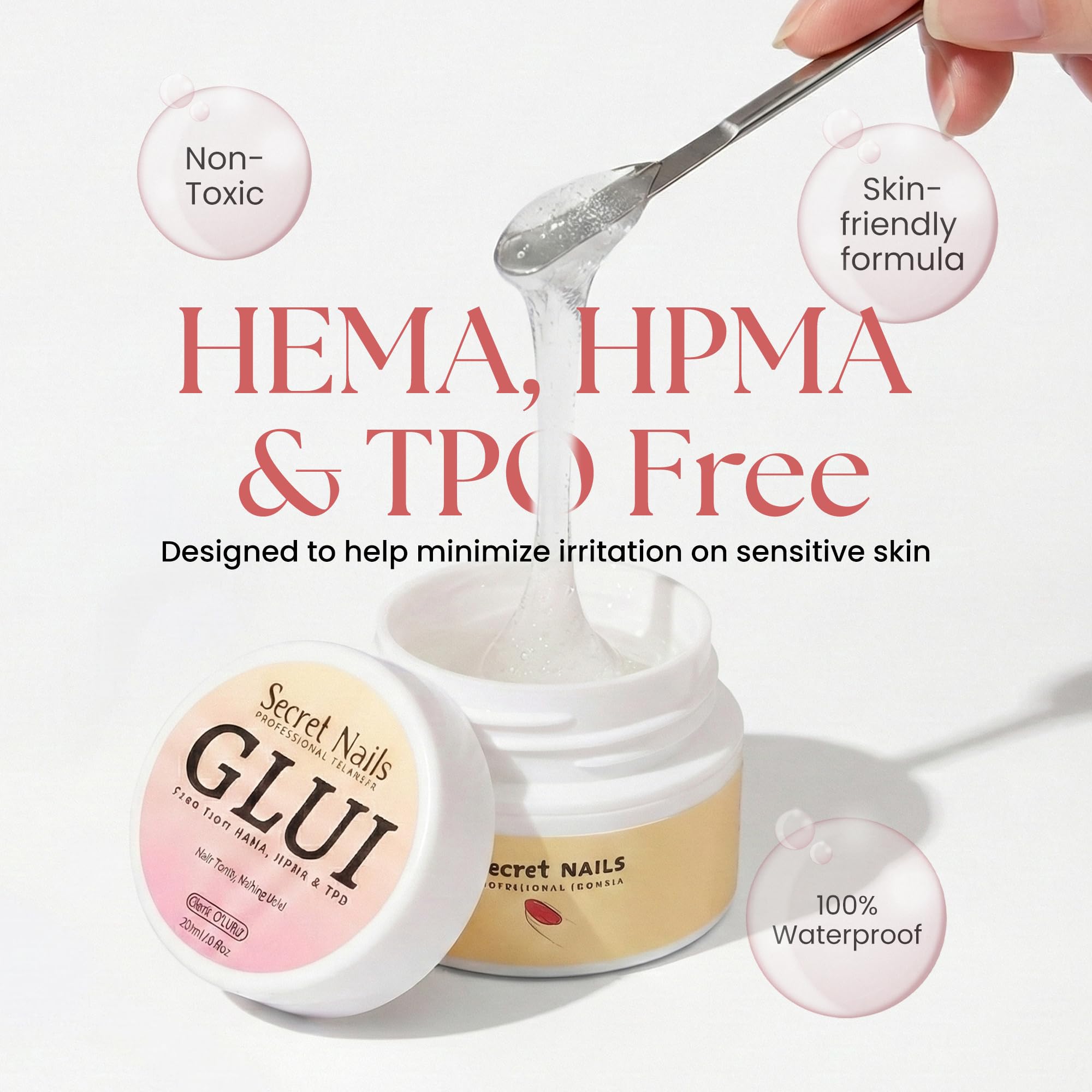 Secret Nails GLUI professional-use friendly design appeals to nail artists.