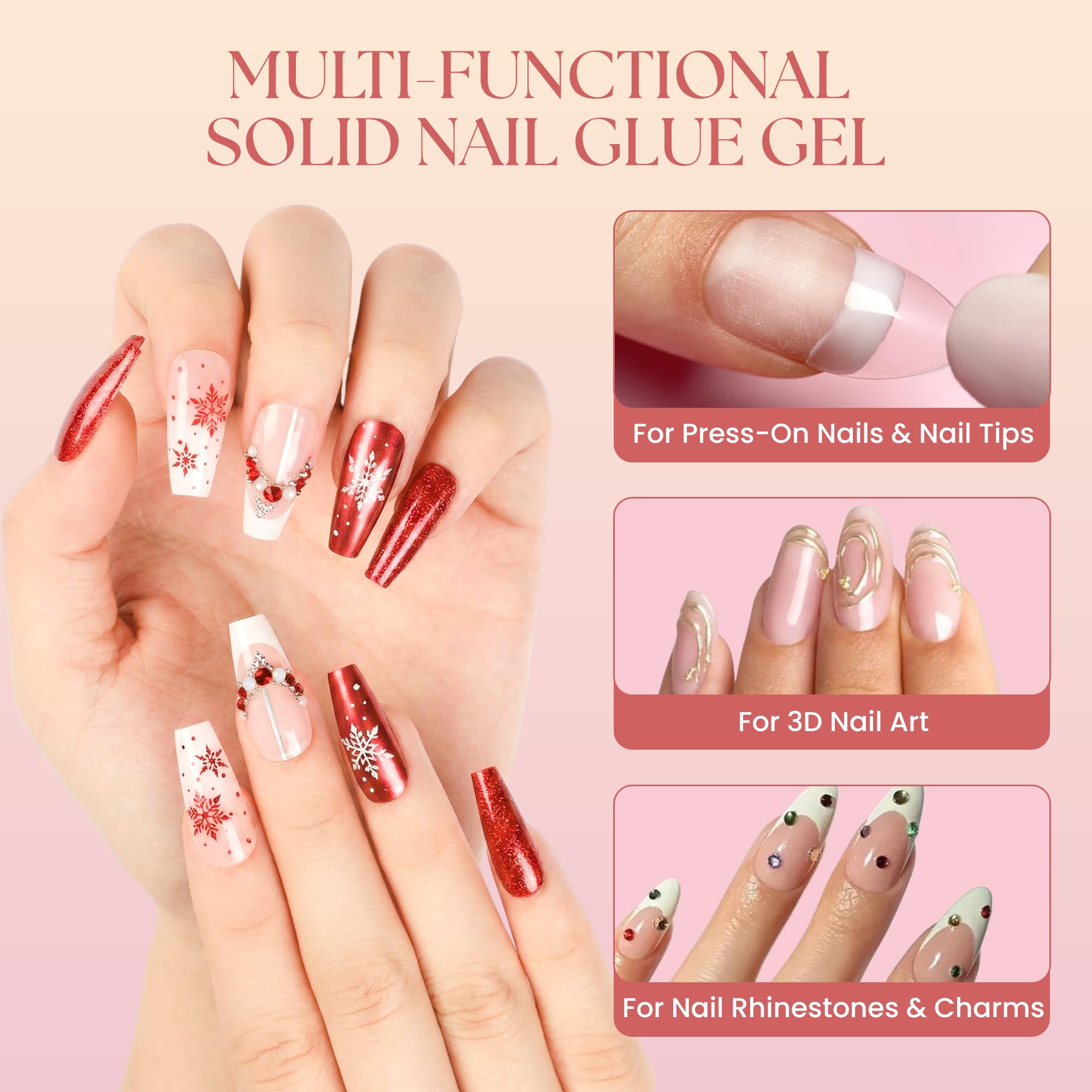Secret Nails GLUI UV-LED cure in 60 seconds demonstrates fast setting for professionals.
