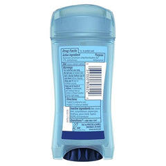 Secret Outlast Clear Gel bottle closeup shows clear, residue-free finish.