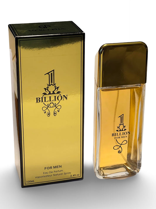 Secret Plus 1 Billion bottle with a gold cap for a premium masculine presence