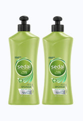 Sedal Anti Sponge Hydracate Cream two-pack on display for everyday frizz control.