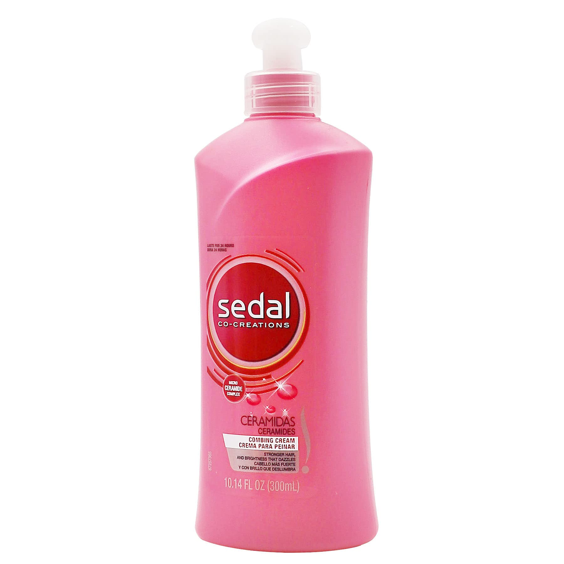 Sedal Ceramides Leave-In bottle provides soft, shiny hair after use