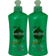 Sedal Curls Defined Cream bottle close-up showing curl definition for styling.