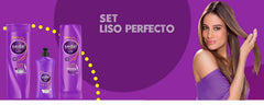 Sedal Liso Perfecto conditioner bottle for detangling and softness.