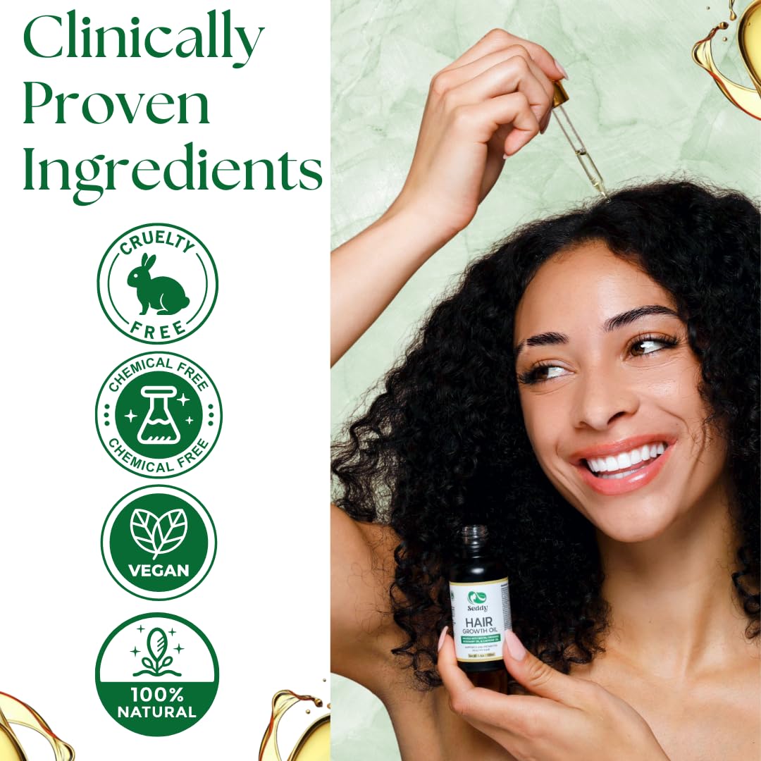 Shiny, healthier-looking hair after using Seddy Hair Growth Oil