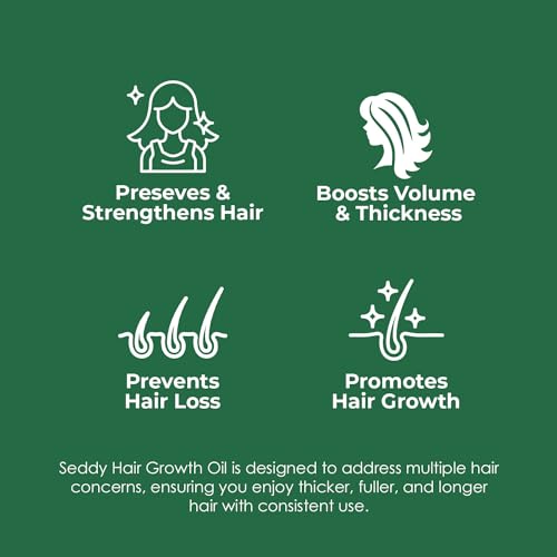 Seddy Hair Growth Oil ingredients with rosemary and biotin for stronger-looking strands