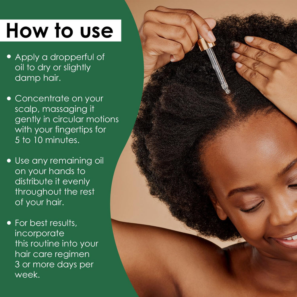 Seddy Hair Growth Oil being applied to scalp for revitalization