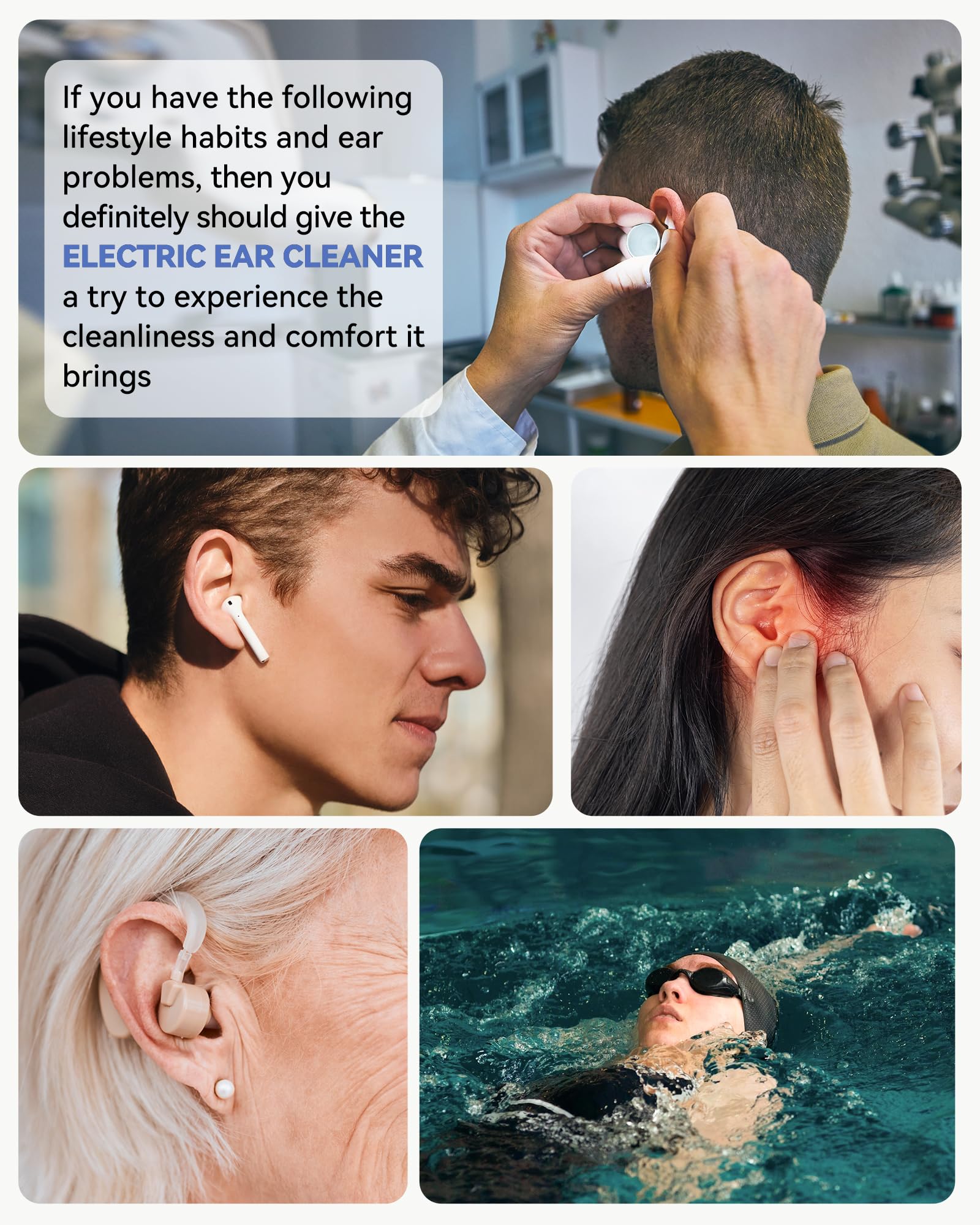 SEEDEAR four water pressure modes for customizable ear irrigation