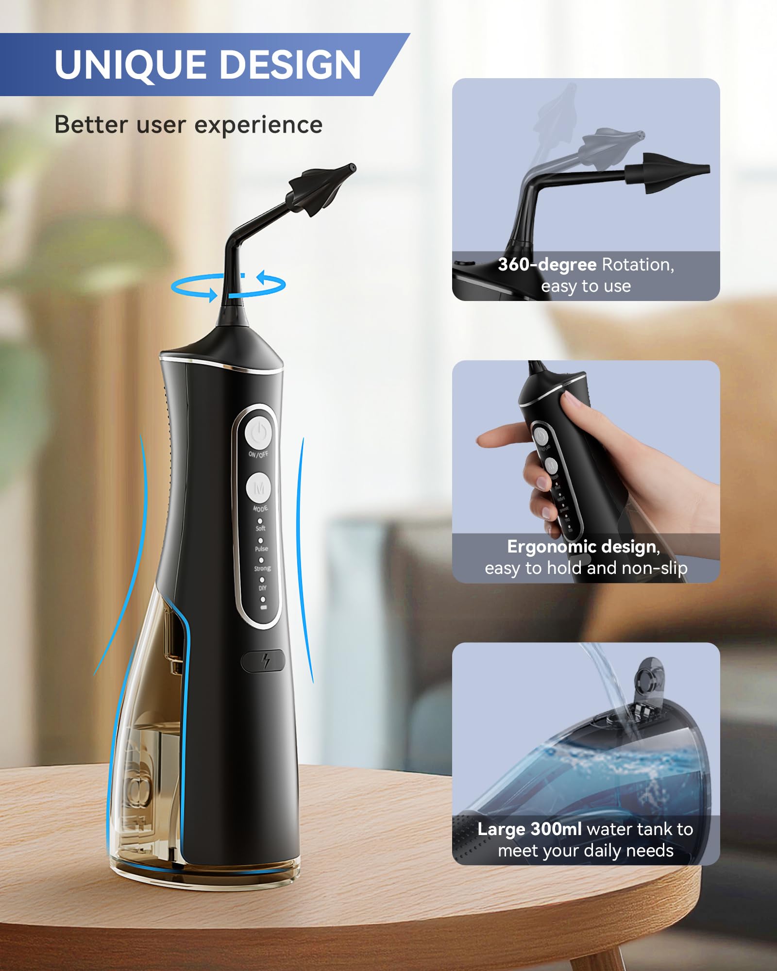 SEEDEAR IPX7 waterproof design allows shower use