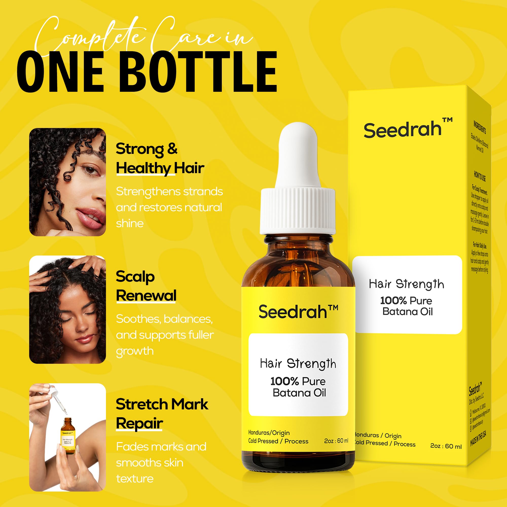 SEEDRAH Batana Oil split ends care for smoother hair