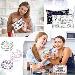Seeloowy Bible verse compact mirror for quick touch-ups on the go