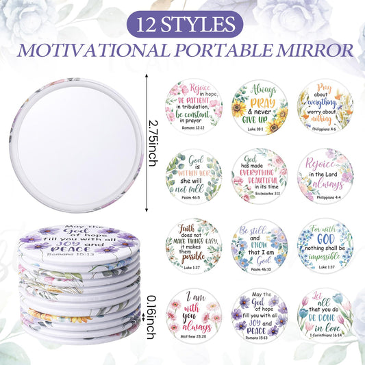 Seeloowy floral Bible verse makeup bag with inspirational words and portable style
