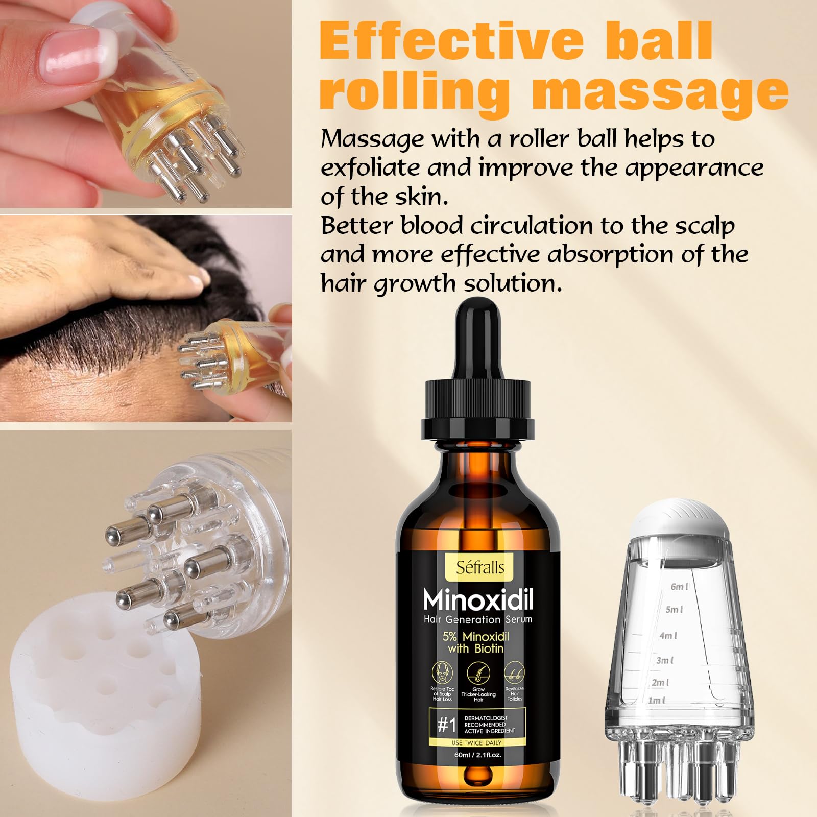 Sefralls 5% Minoxidil oil packaging closeup