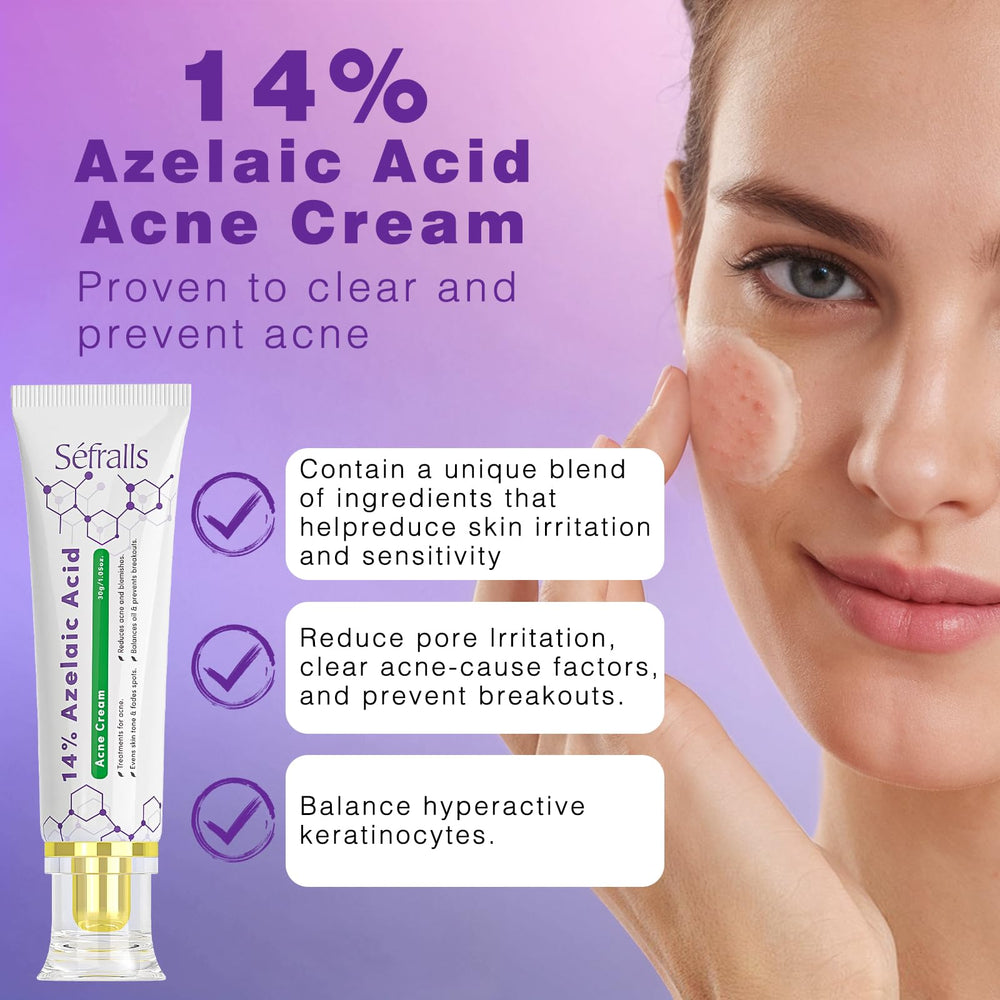Sefralls azelaic acid cream application routine demonstrates gentle daily use