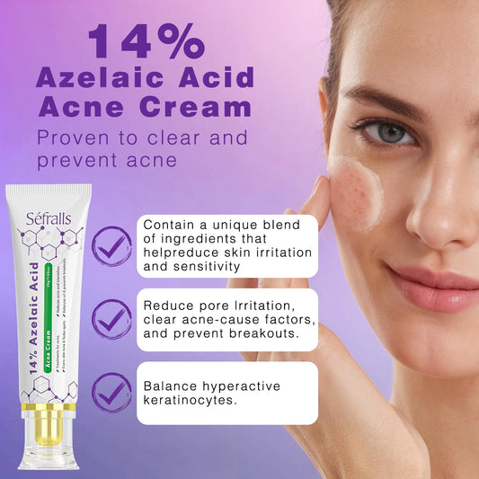 Sefralls azelaic acid cream application routine demonstrates gentle daily use