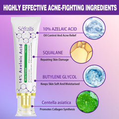 Sefralls azelaic acid cream tube closeup shows smooth texture