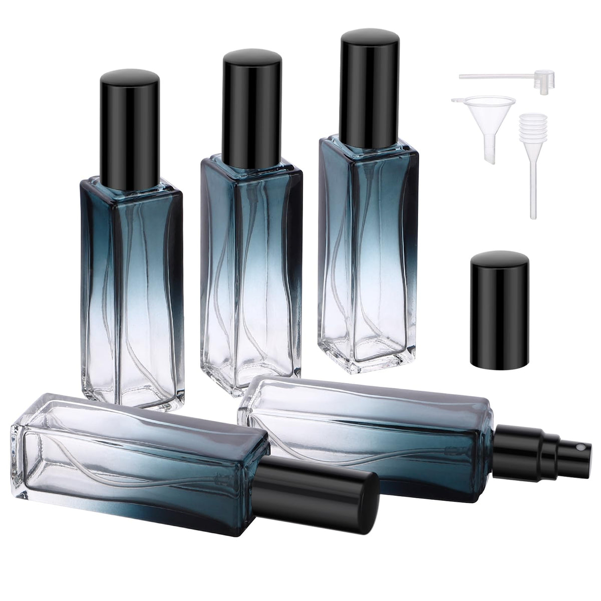 Segbeauty five-pack glass perfume bottles, 20ml each, travel-ready