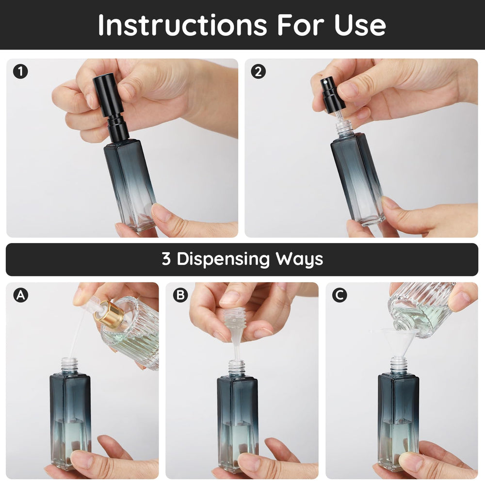 Segbeauty refillable bottle with screw cap and funnel