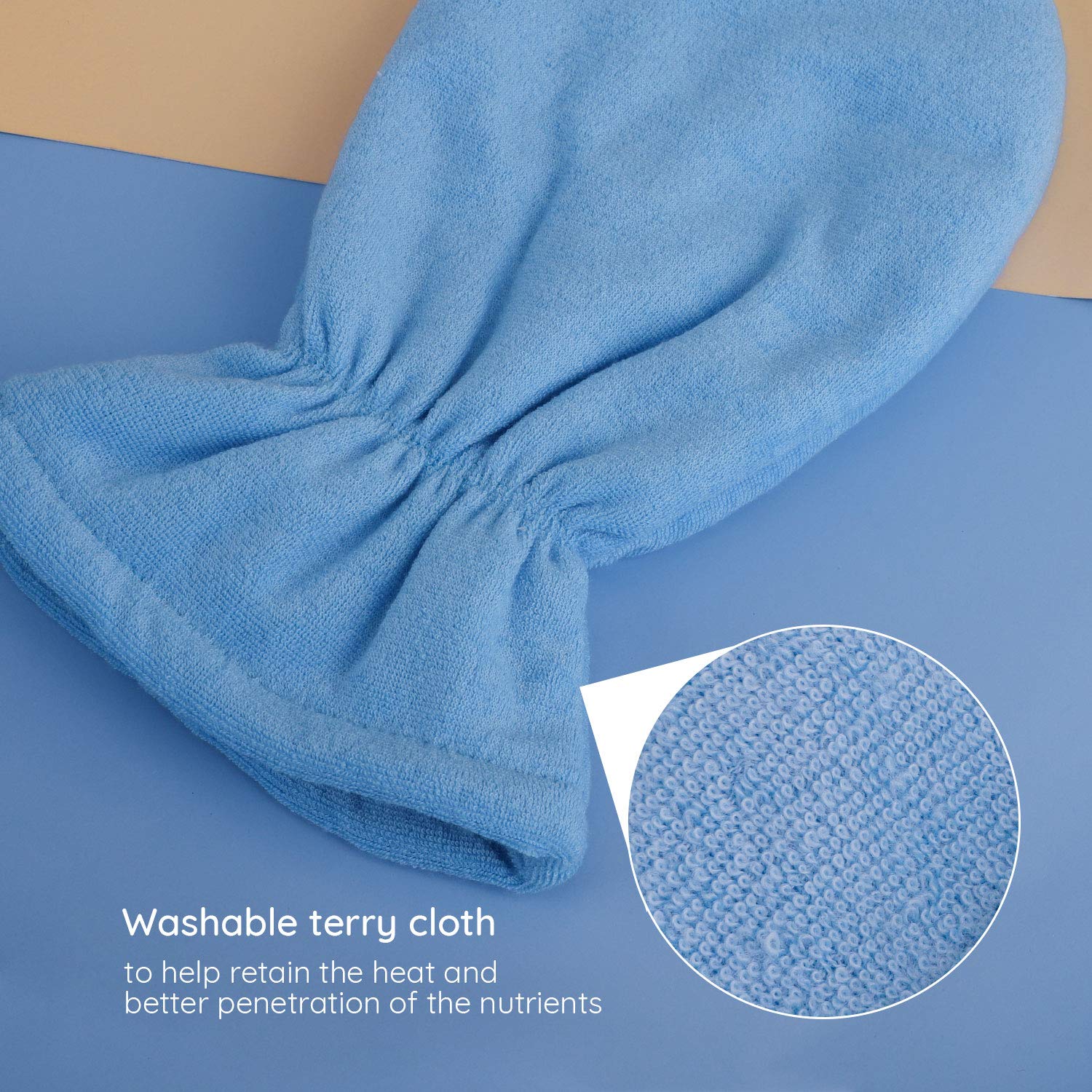 Segbeauty paraffin wax gloves blue double padding terry cloth for heat retention