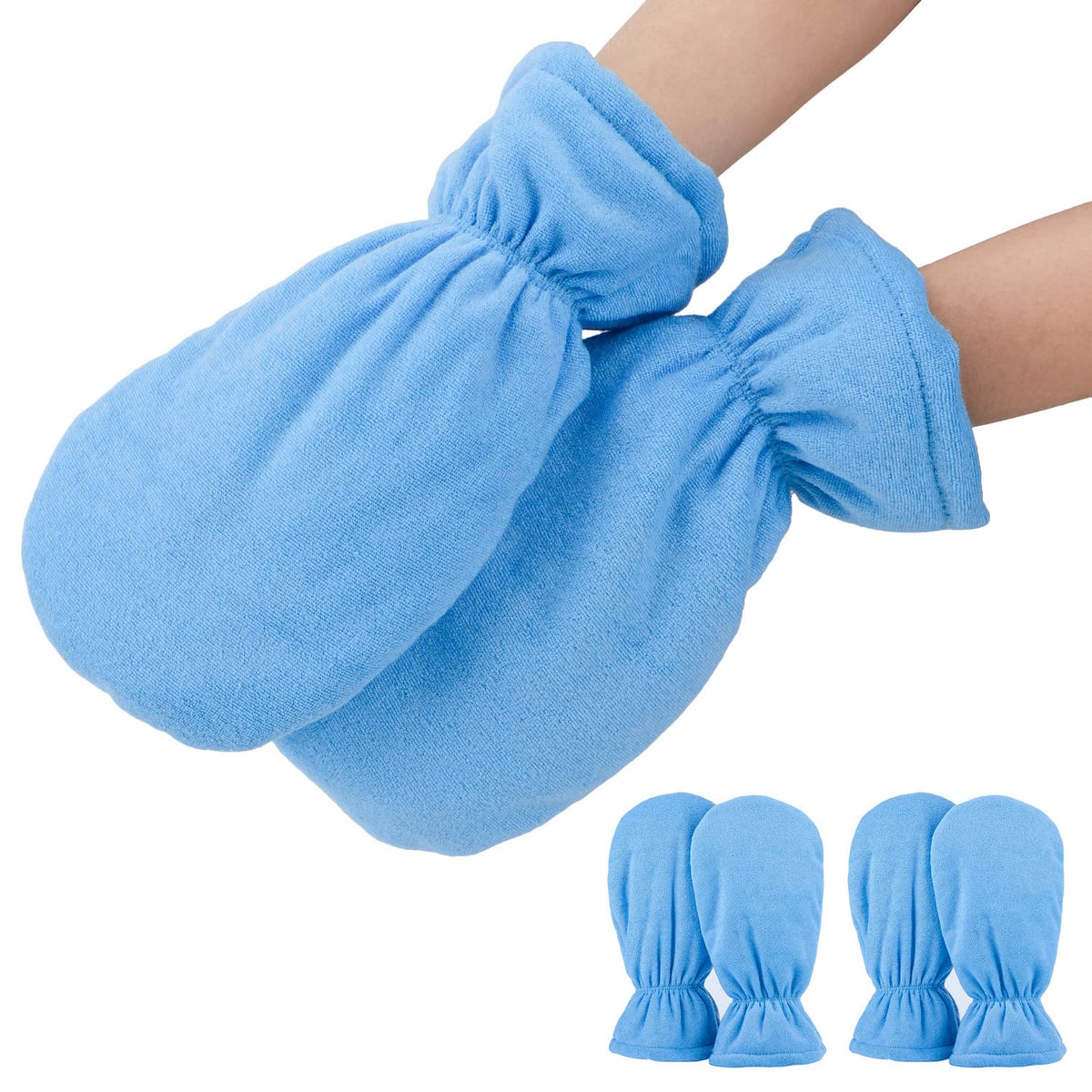 Segbeauty paraffin wax gloves blue front view for comfortable at-home spa use