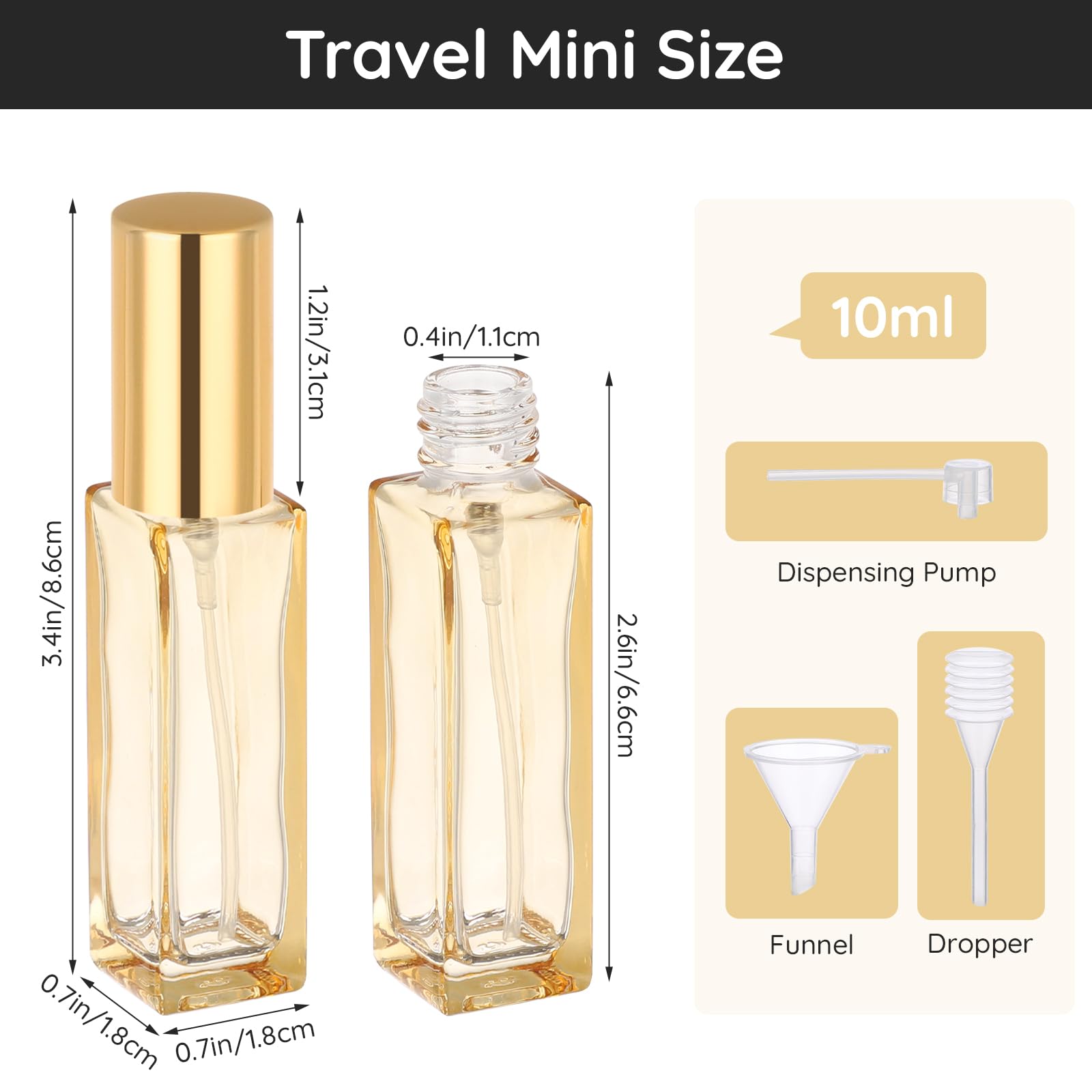 Segbeauty refill kit with funnel, dropper, and pump makes fragrance transfers simple.