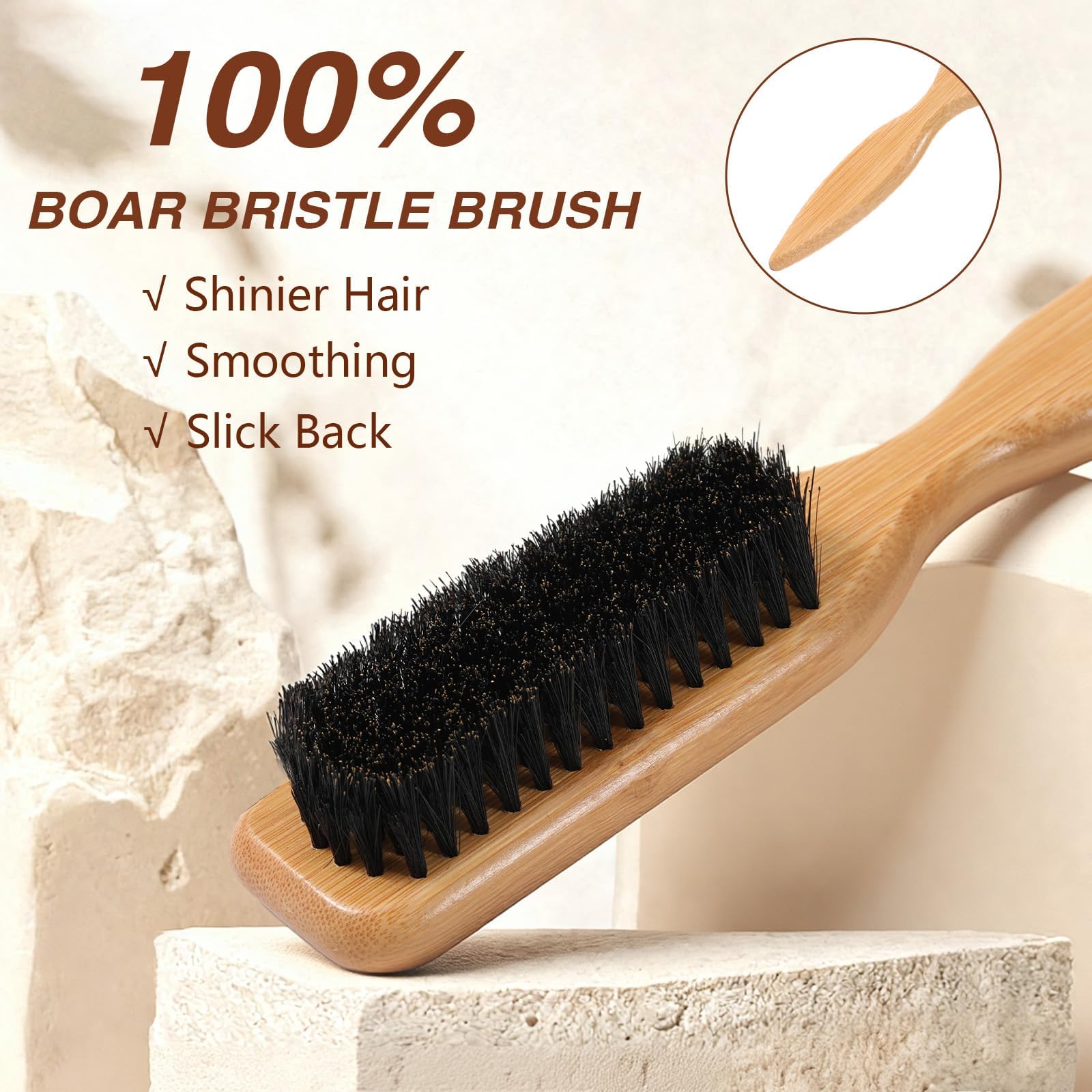 Seiolieliou three-piece comb set for detangling and precise parting