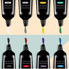 SEISSO silver stamping gel provides metallic shine and dimension.