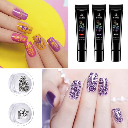 SEISSO white stamping gel for clean highlights and precise patterns.