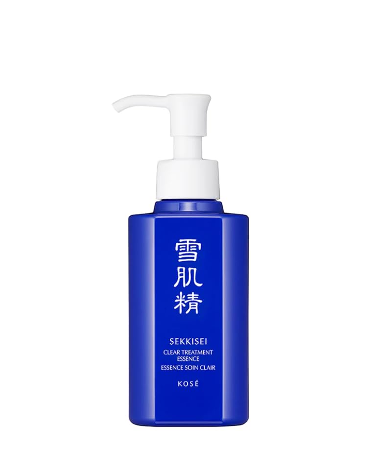 SEKKISEI Clear Treatment Essence bottle front view, premium Japanese skincare look.