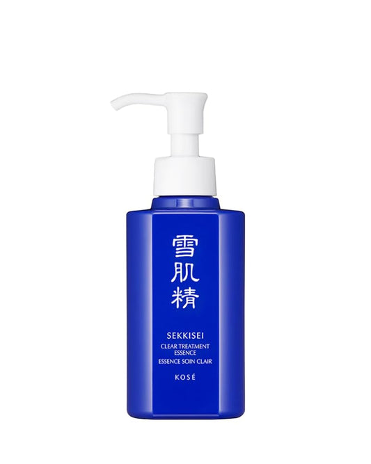SEKKISEI Clear Treatment Essence bottle front view, premium Japanese skincare look.