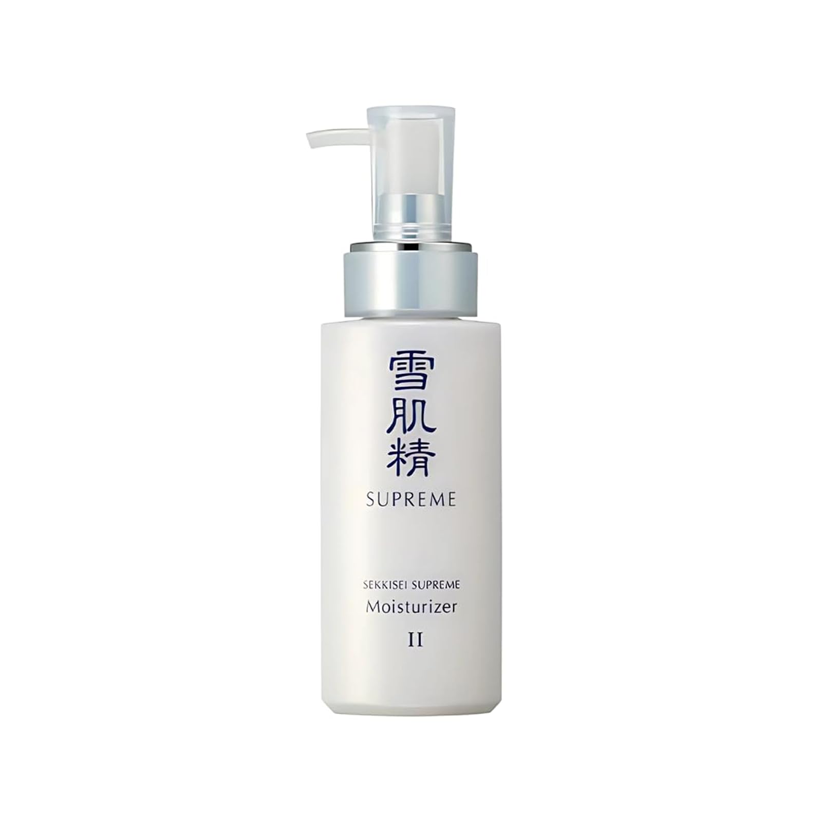 SEKKISEI SUPREME Moisturizer II N bottle pouring hydration for daily skin nourishment