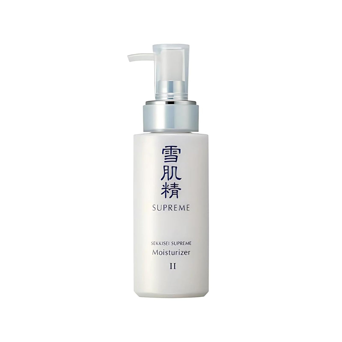 SEKKISEI SUPREME Moisturizer II N bottle pouring hydration for daily skin nourishment