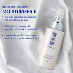 SEKKISEI SUPREME Moisturizer II N emulsion layer shows two-layer hydration formula