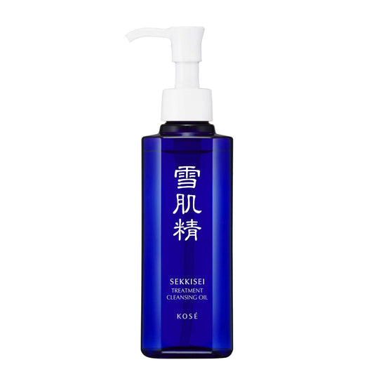 SEKKISEI Treatment Cleansing Oil bottle emphasizes hydrating cleansing for radiant skin.
