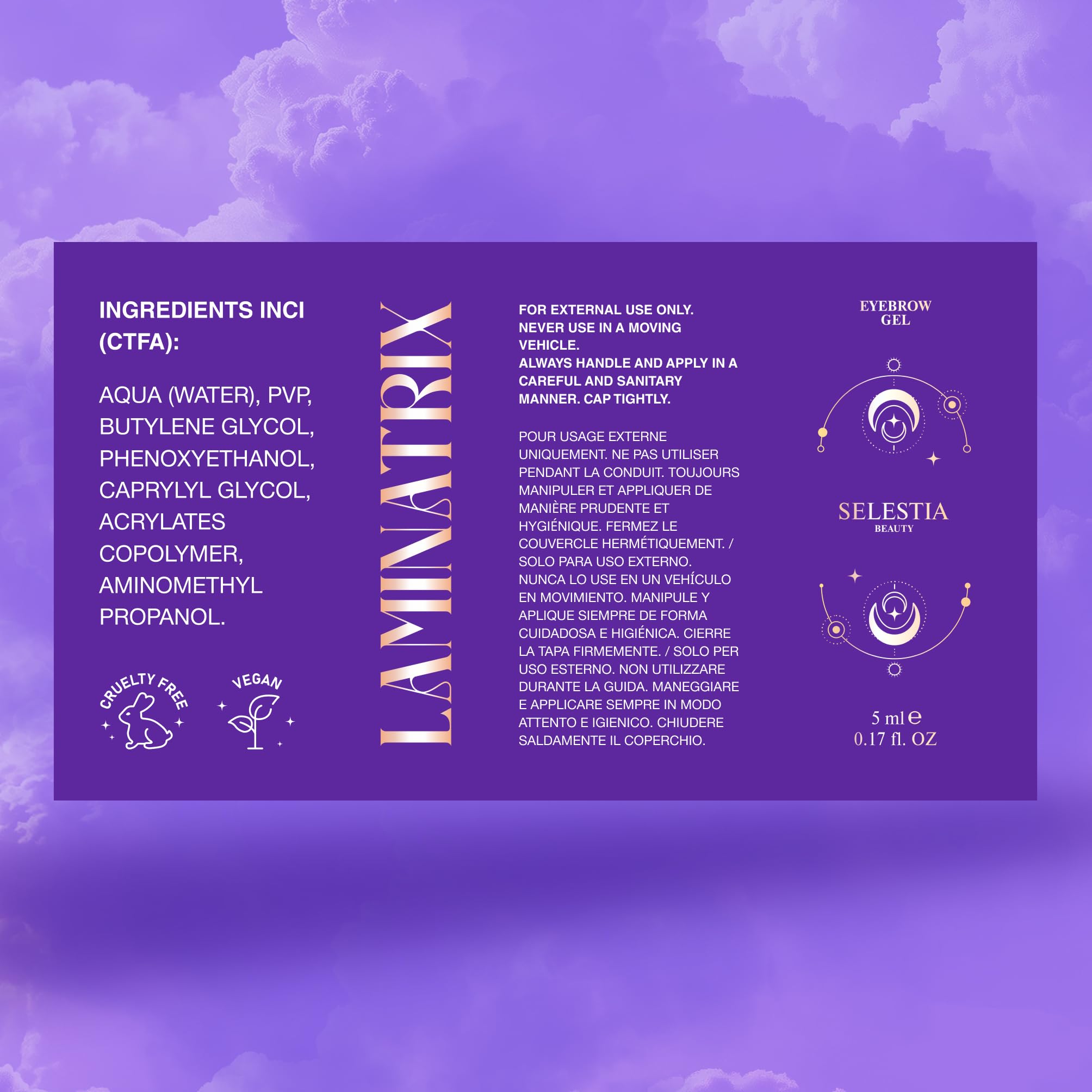 SELESTIA BEAUTY Laminatrix hand applying gel for precise shaping