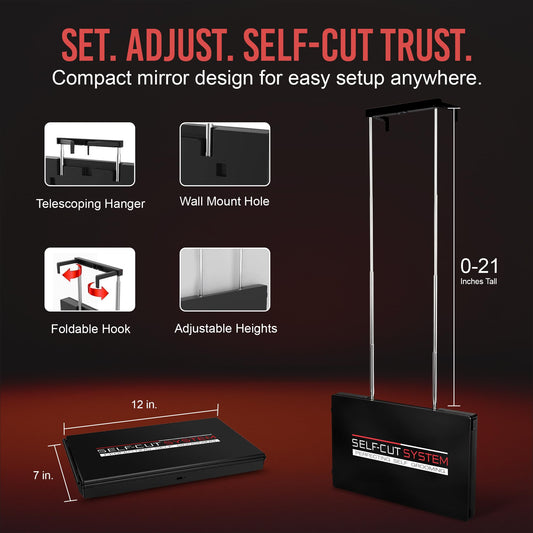 Self-Cut System 360° view helps trim evenly from all angles.