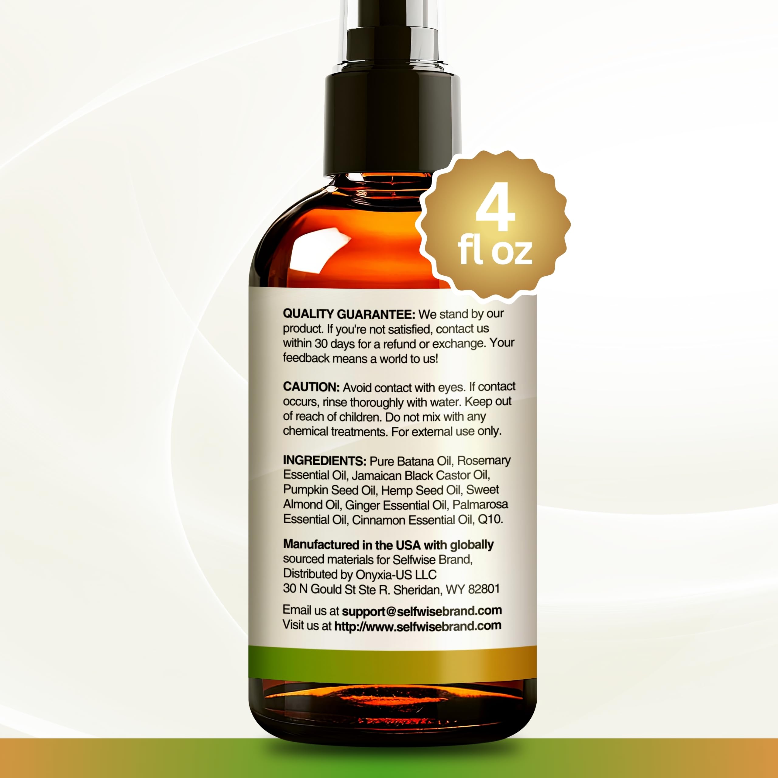 Beard area moisturized with SELFWISE Batana Oil.