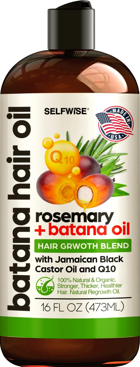 SELFWISE Batana Oil bottle close-up for scalp nourishment and stronger roots.