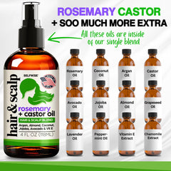 SELFWISE ingredients array highlights the 10 oil blend for hair care.